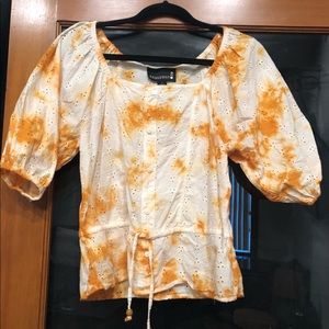 Boho Orange Blouse